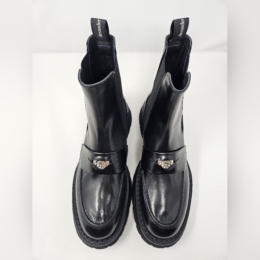 Alexander McQueen Black Leather Boots - Picture 7 of 16